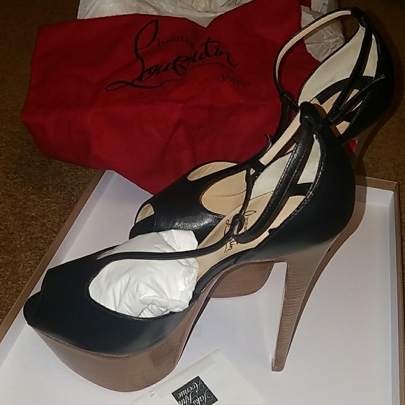 christian louboutin t strap heels